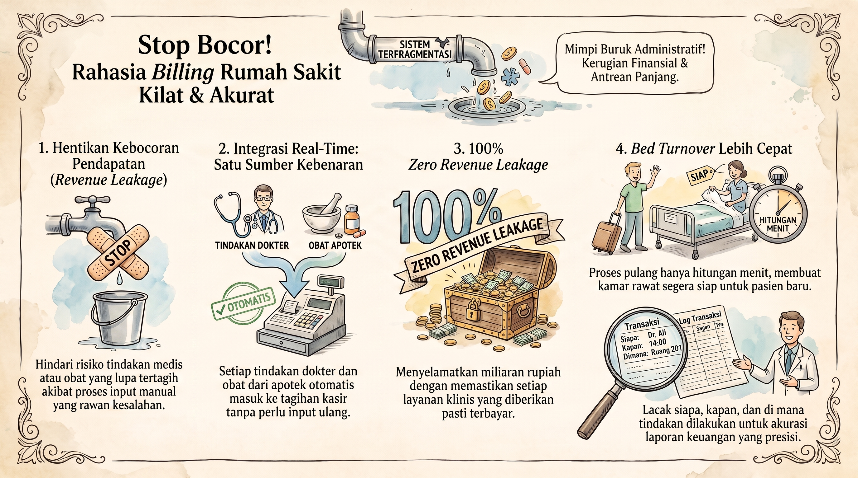 Menghentikan Kebocoran Pendapatan: Kemudahan Closing Billing dengan SIMRS Terintegrasi